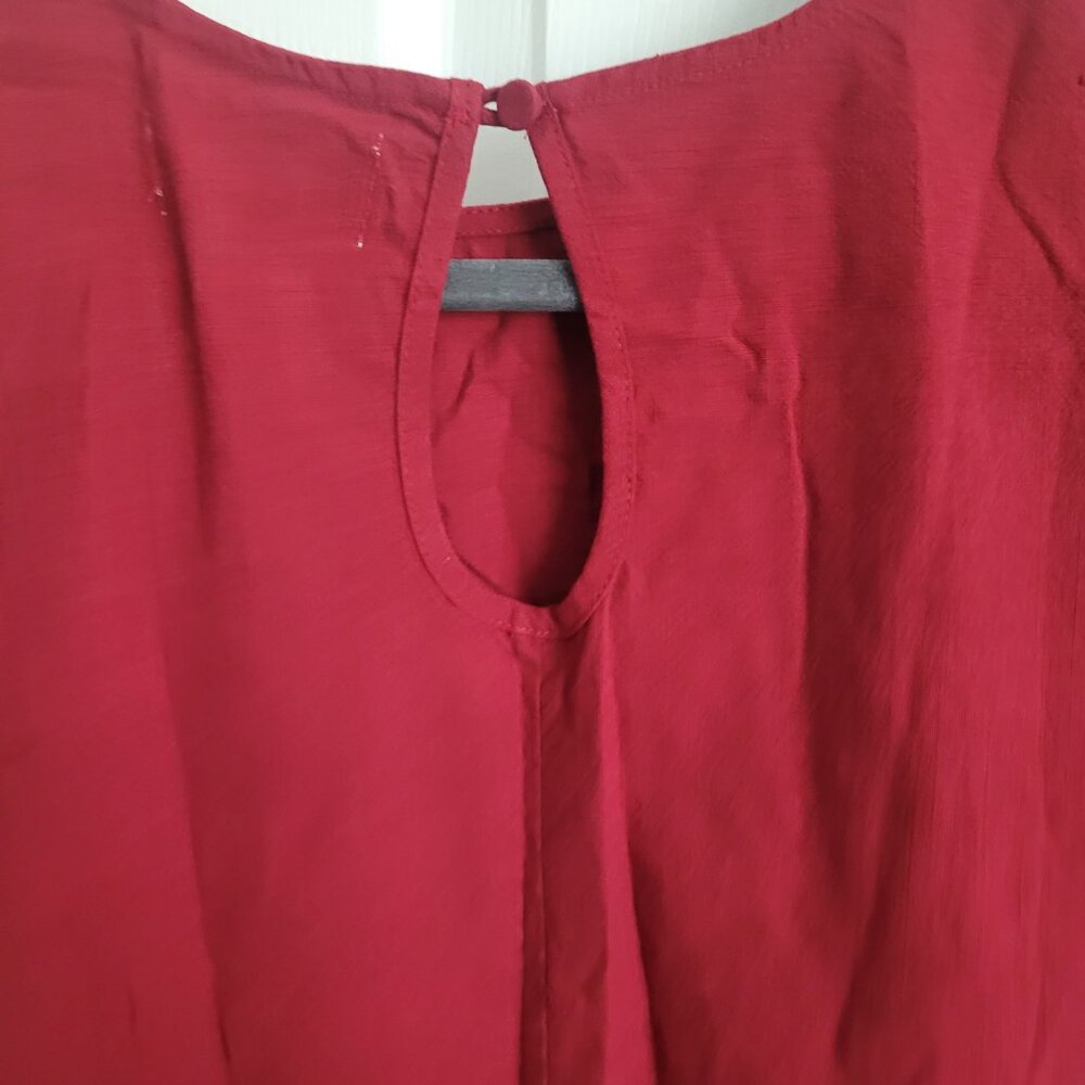 NEW TRADLANDS Nico 2.0 Balloon Sleeve Dress Garnet Size S - Picture 9 of 10